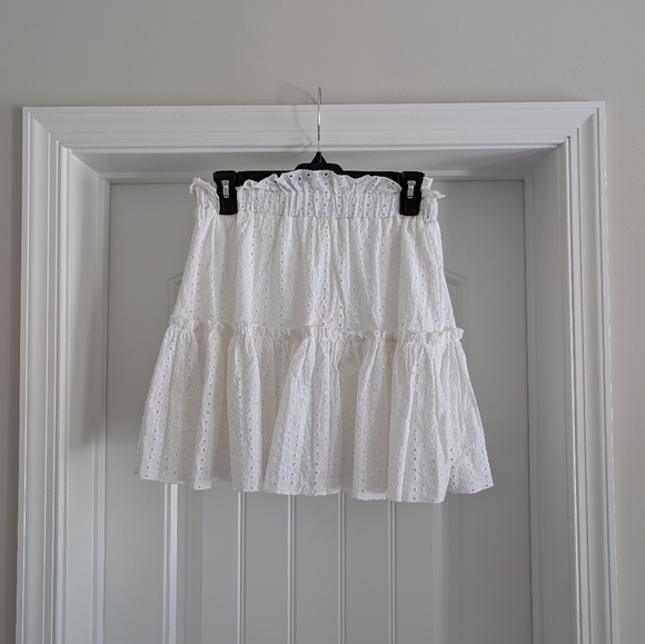 Altar'd State Dresses & Skirts - Altar'd State | Alienor White Tiered Mini Skirt